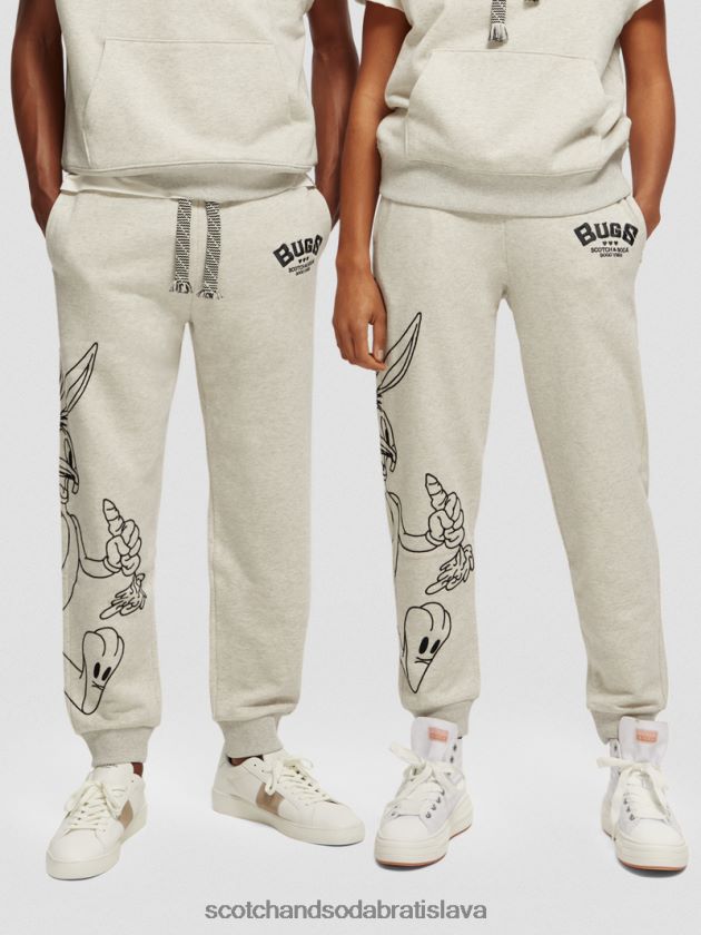 ženy oblečenie off white melange Scotch & Soda looney tunes vyšívané tepláky 4ZV00D185