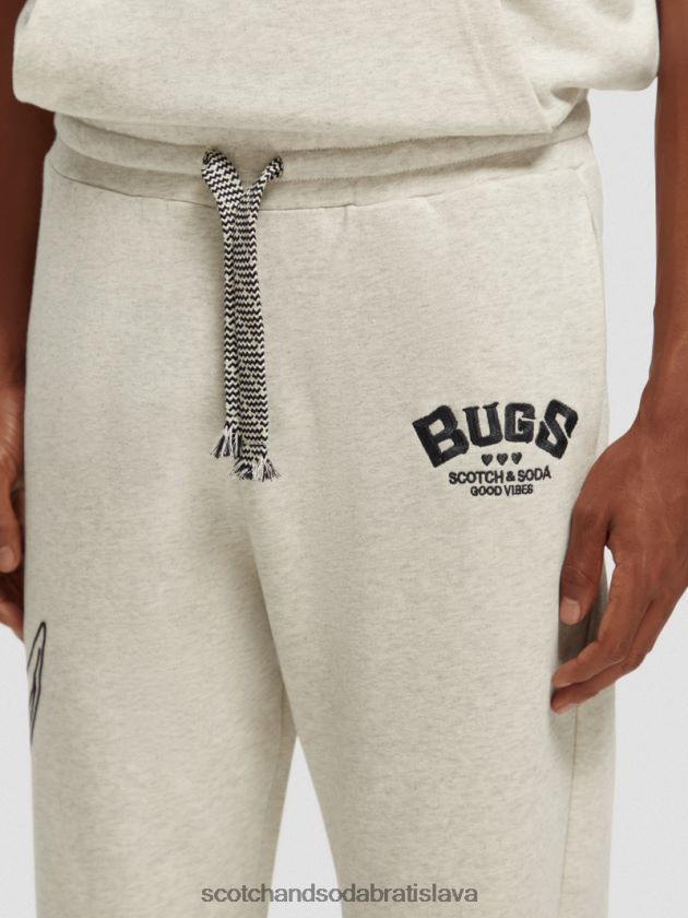 ženy oblečenie off white melange Scotch & Soda looney tunes vyšívané tepláky 4ZV00D185