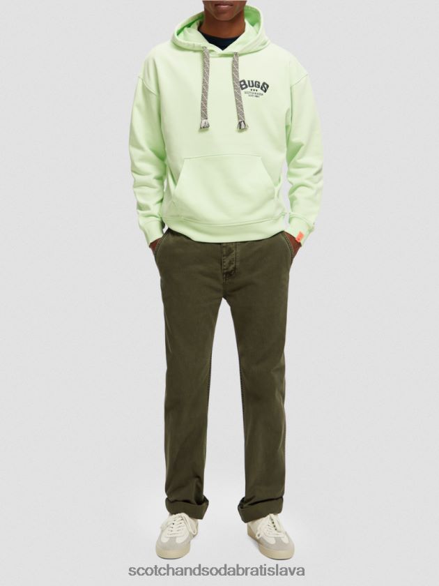 ženy oblečenie vápno Scotch & Soda looney tunes grafická mikina s kapucňou z organickej bavlny 4ZV00D203