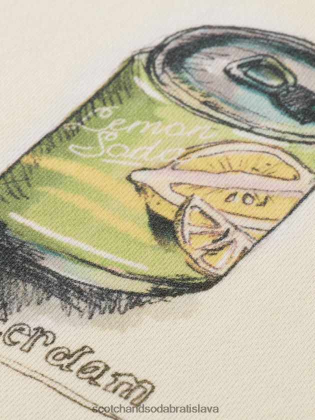 ženy oblečenie vanilková biela Scotch & Soda umelecká mikina voľného strihu 4ZV00D216