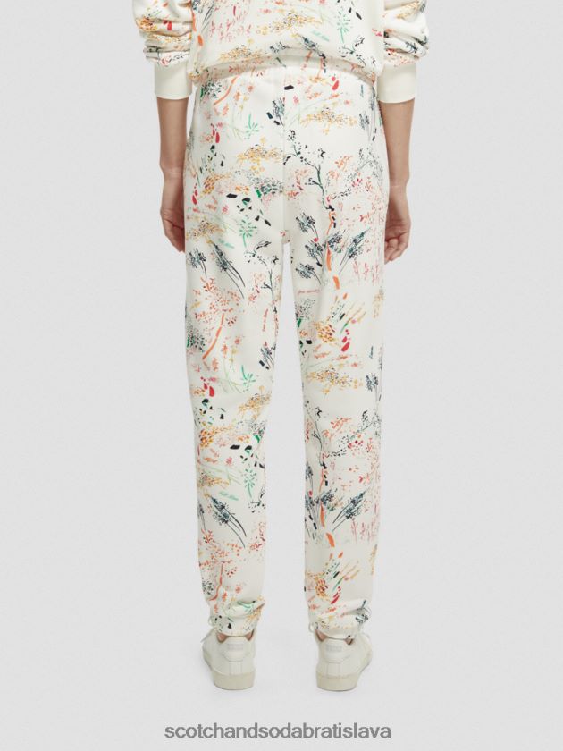 ženy oblečenie divokejšia biela Scotch & Soda tepláky s potlačou v strednej časti 4ZV00D171