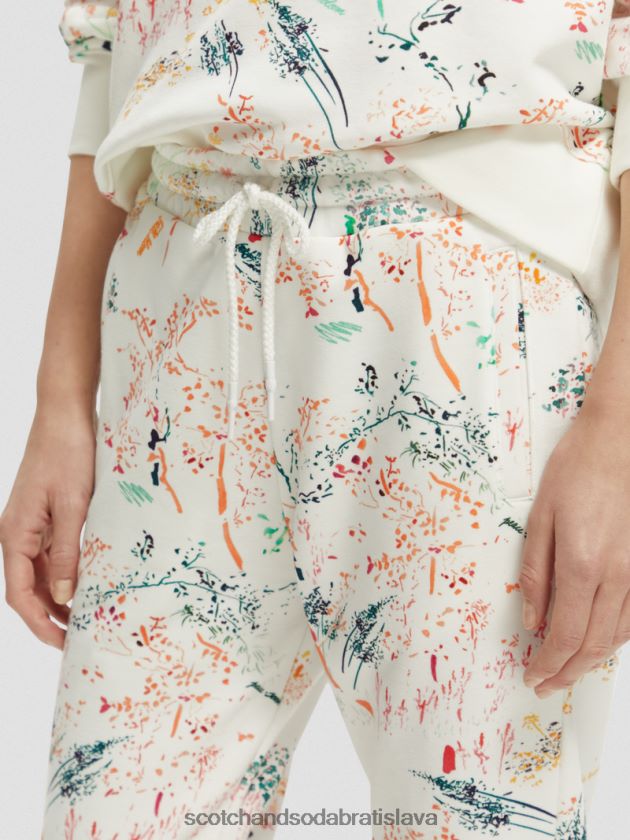 ženy oblečenie divokejšia biela Scotch & Soda tepláky s potlačou v strednej časti 4ZV00D171