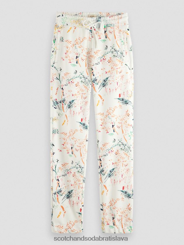 ženy oblečenie divokejšia biela Scotch & Soda tepláky s potlačou v strednej časti 4ZV00D171