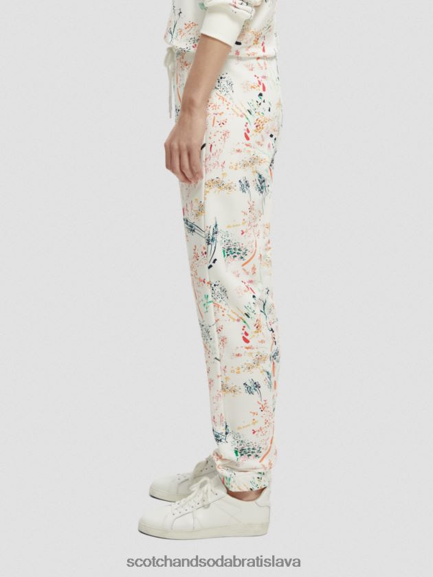 ženy oblečenie divokejšia biela Scotch & Soda tepláky s potlačou v strednej časti 4ZV00D171