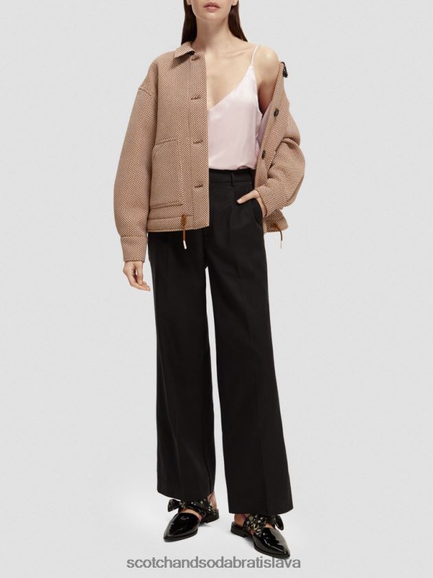 ženy oblečenie čierna Scotch & Soda nízke široké nohavice 4ZV00D155