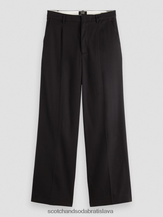 ženy oblečenie čierna Scotch & Soda nízke široké nohavice 4ZV00D155