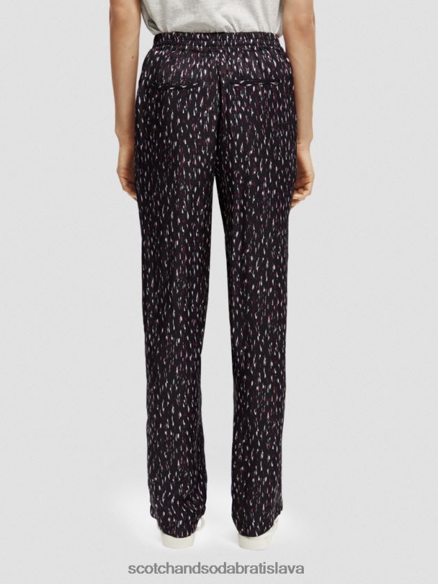 ženy oblečenie ikat dážď Scotch & Soda gia elastické nohavice so širokými nohavicami s potlačou v strede 4ZV00D151