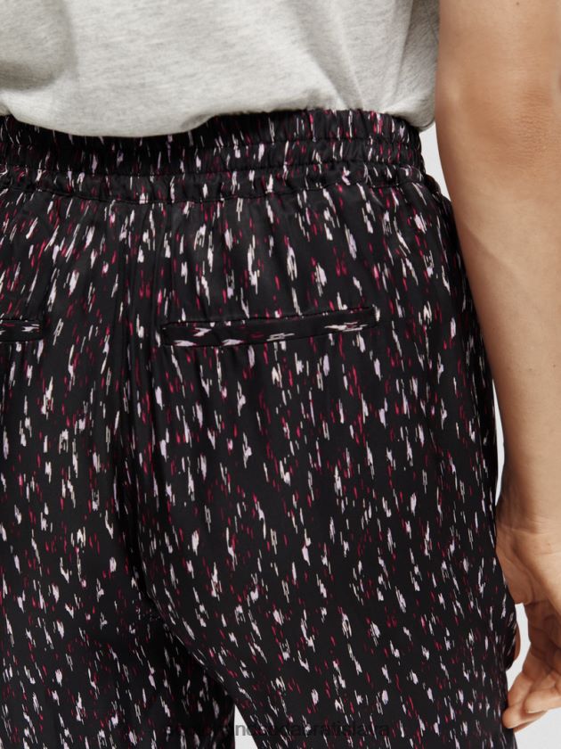 ženy oblečenie ikat dážď Scotch & Soda gia elastické nohavice so širokými nohavicami s potlačou v strede 4ZV00D151
