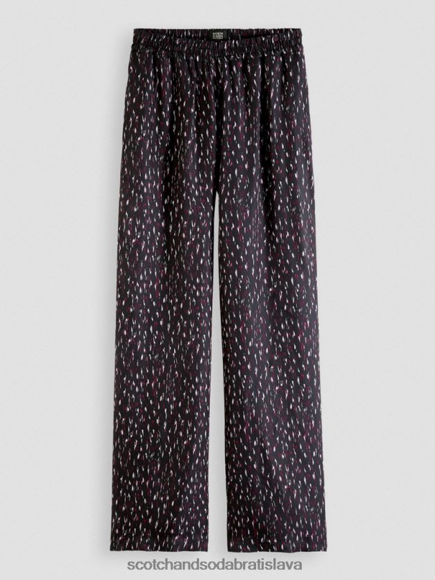 ženy oblečenie ikat dážď Scotch & Soda gia elastické nohavice so širokými nohavicami s potlačou v strede 4ZV00D151