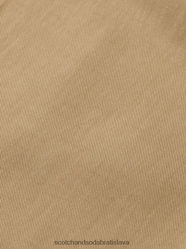 ženy oblečenie kaki Scotch & Soda nízke široké nohavice 4ZV00D154