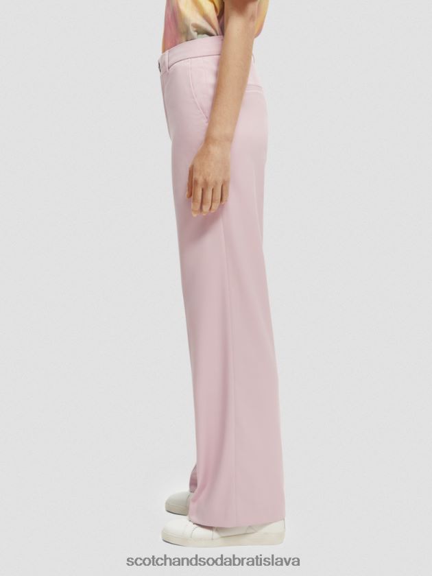 ženy oblečenie levanduľa Scotch & Soda edie vysoké široké nohavice 4ZV00D158