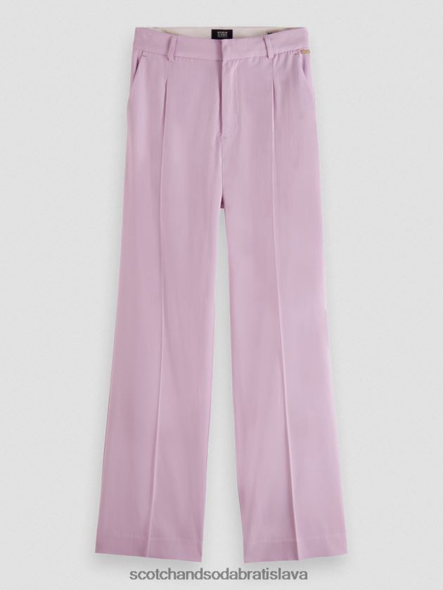 ženy oblečenie levanduľa Scotch & Soda nízke široké nohavice 4ZV00D156