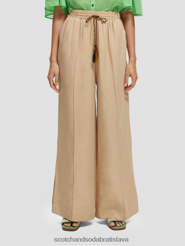 ženy oblečenie mäkký piesok Scotch & Soda nádejné vysoké široké nohavice 4ZV00D163