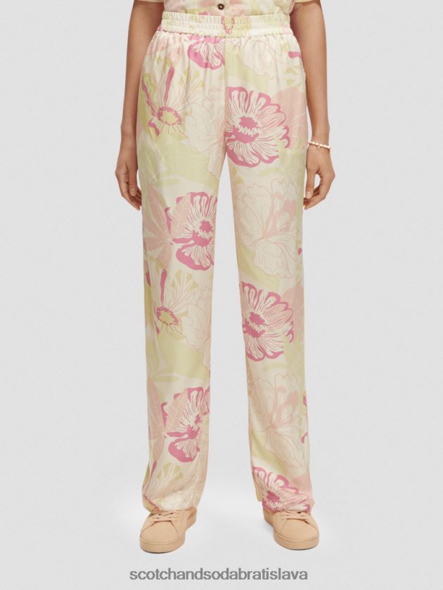 ženy oblečenie rozkvet vondelfieldu Scotch & Soda gia mid-rise wide-noha tlačená 4ZV00D167