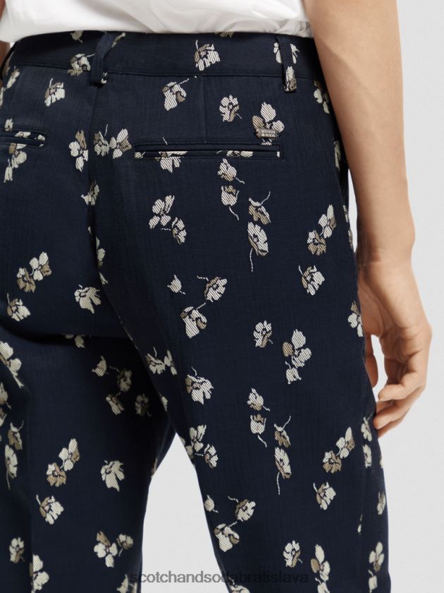 ženy oblečenie tulipány Scotch & Soda nízke stredne vysoké žakárové nohavice slim fit strihu 4ZV00D153
