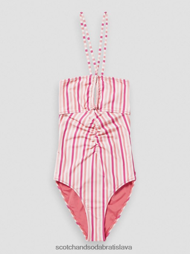 ženy oblečenie ružový punč Scotch & Soda ohlávkové plavky 4ZV00D257