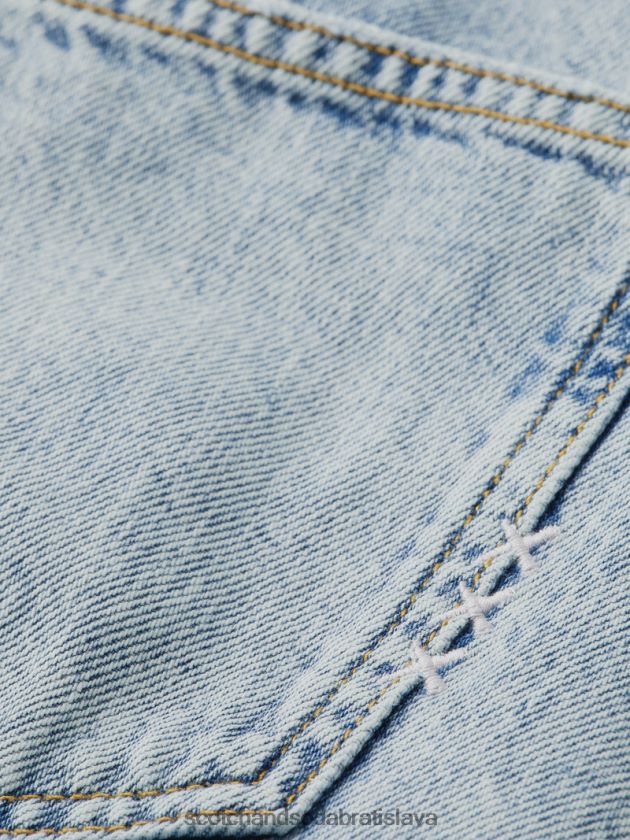 ženy oblečenie Nová éra Scotch & Soda vysoká štruktúrovaná džínsová midi ceruzková sukňa 4ZV00D1