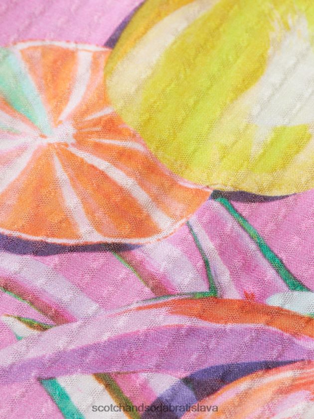 ženy oblečenie citrusová tekvica orchidea Scotch & Soda šaty na midi popruhy 4ZV00D33