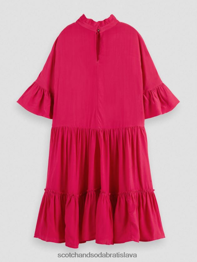 ženy oblečenie Čerešňový koláč Scotch & Soda poschodové minišaty s volánovým rukávom 4ZV00D24