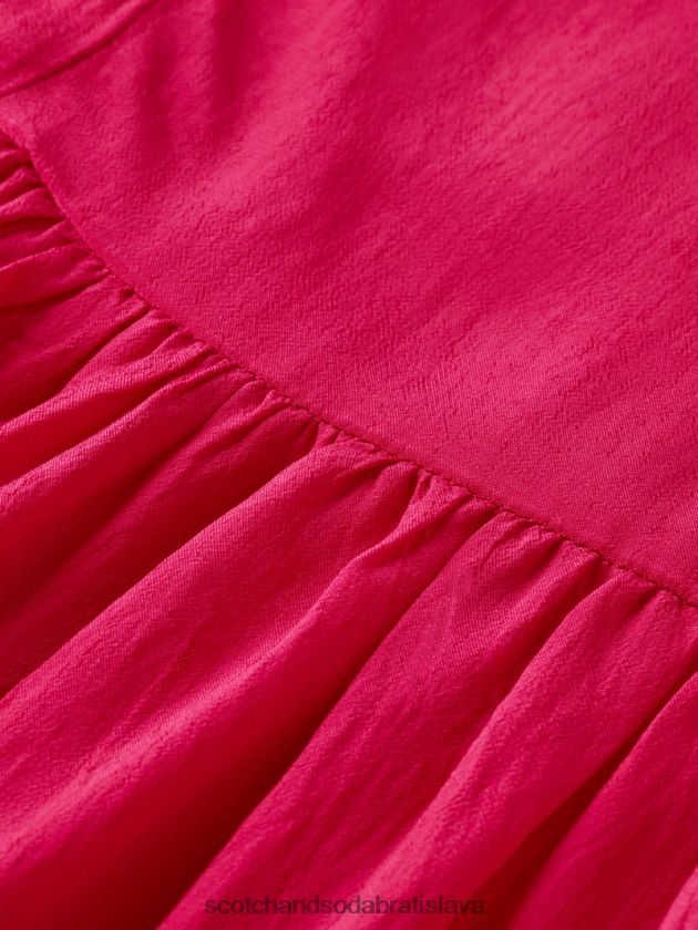 ženy oblečenie Čerešňový koláč Scotch & Soda poschodové minišaty s volánovým rukávom 4ZV00D24