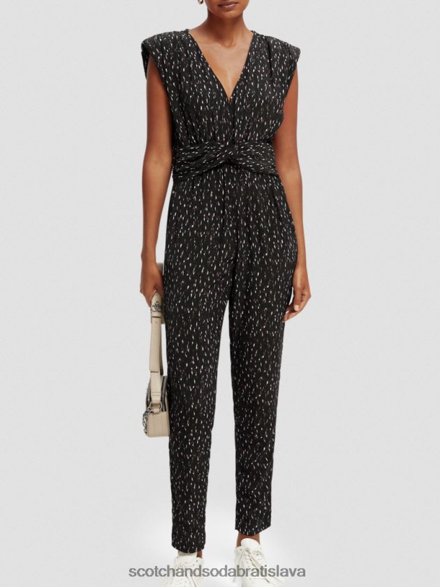 ženy oblečenie ikat dážď Scotch & Soda overal s véčkovým výstrihom s opaskom 4ZV00D17