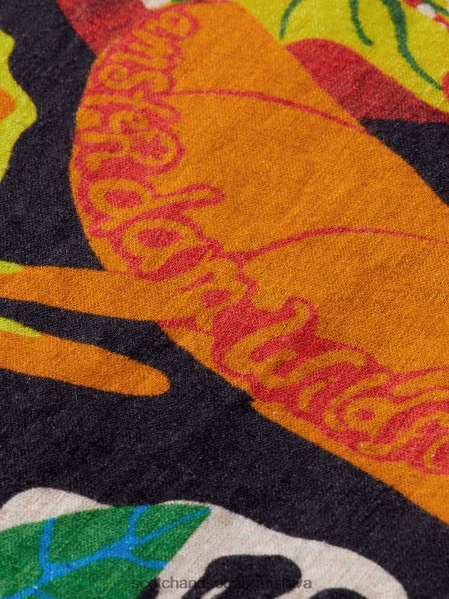 ženy oblečenie kvetinový Scotch & Soda minišaty s naberaným rukávom z ľanovej zmesi 4ZV00D7