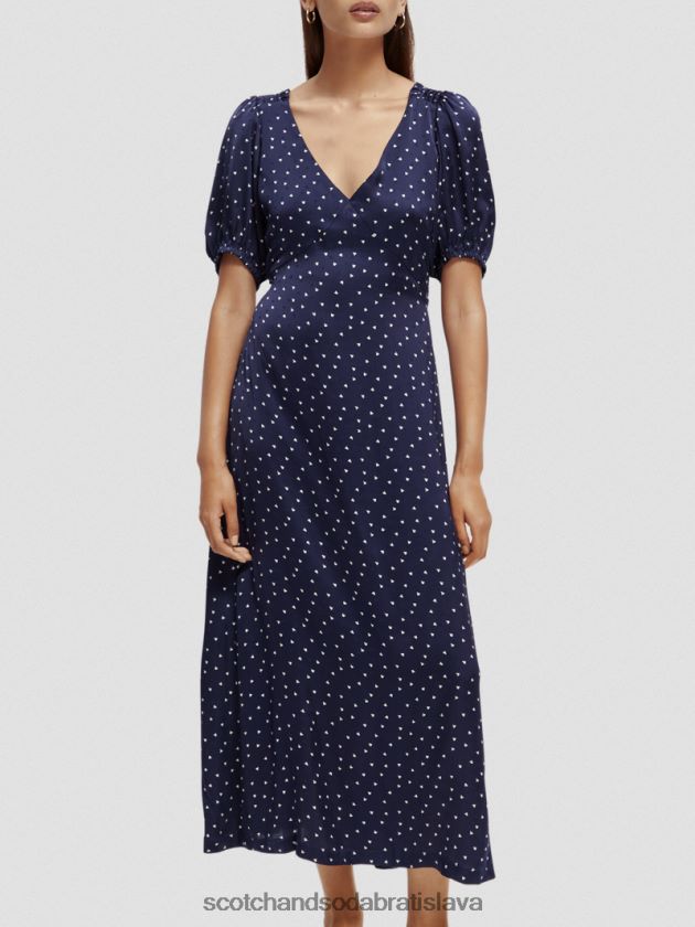 ženy oblečenie mini tulipán Scotch & Soda Maxi šaty s otvoreným chrbtom a výstrihom do V 4ZV00D3