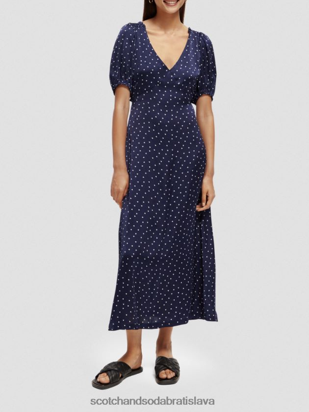 ženy oblečenie mini tulipán Scotch & Soda Maxi šaty s otvoreným chrbtom a výstrihom do V 4ZV00D3