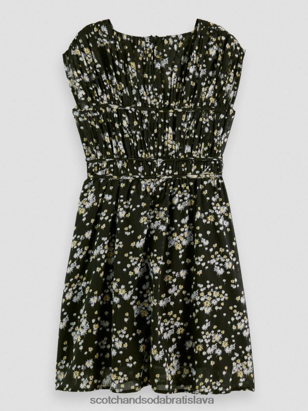 ženy oblečenie púpava čierna Scotch & Soda Mini šaty bez rukávov s výstrihom do V 4ZV00D20