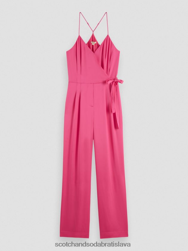 ženy oblečenie ružový punč Scotch & Soda pretekárska kombinéza s výstrihom do V 4ZV00D30