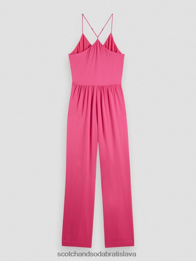 ženy oblečenie ružový punč Scotch & Soda pretekárska kombinéza s výstrihom do V 4ZV00D30