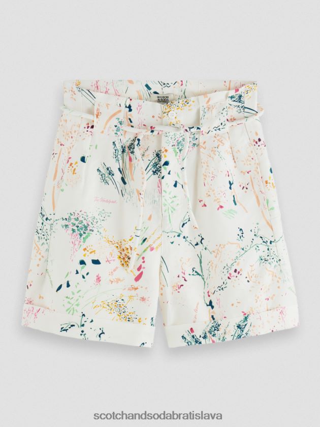 ženy oblečenie divokejšia biela Scotch & Soda vysoké šortky v mini dĺžke 4ZV00D233