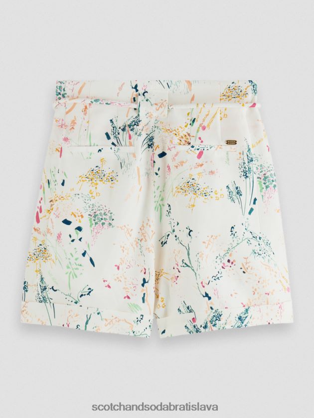 ženy oblečenie divokejšia biela Scotch & Soda vysoké šortky v mini dĺžke 4ZV00D233