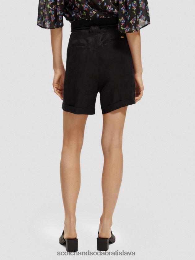 ženy oblečenie čierna Scotch & Soda vysoké šortky v mini dĺžke 4ZV00D234