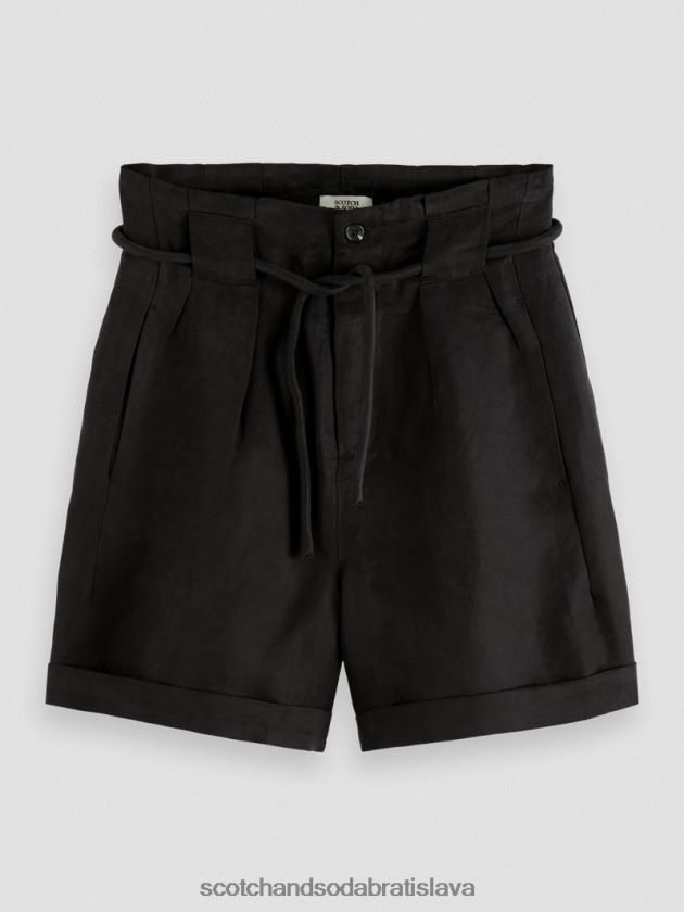 ženy oblečenie čierna Scotch & Soda vysoké šortky v mini dĺžke 4ZV00D234