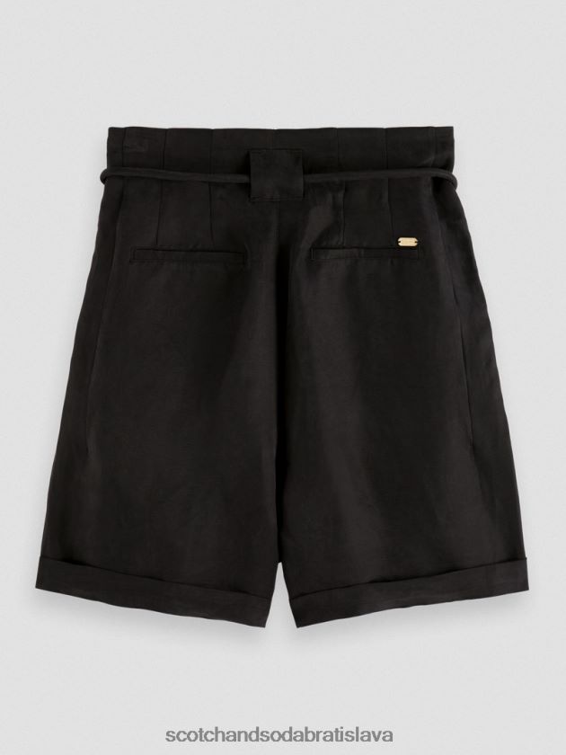 ženy oblečenie čierna Scotch & Soda vysoké šortky v mini dĺžke 4ZV00D234