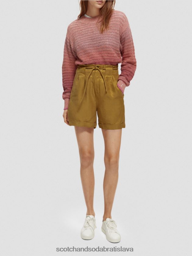 ženy oblečenie kokosová škrupina Scotch & Soda vysoké šortky v mini dĺžke 4ZV00D232