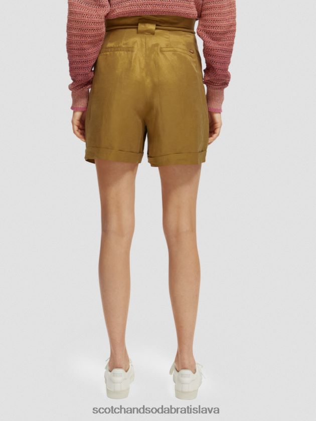 ženy oblečenie kokosová škrupina Scotch & Soda vysoké šortky v mini dĺžke 4ZV00D232