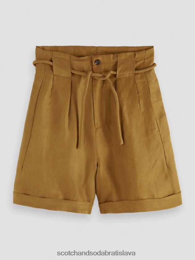 ženy oblečenie kokosová škrupina Scotch & Soda vysoké šortky v mini dĺžke 4ZV00D232