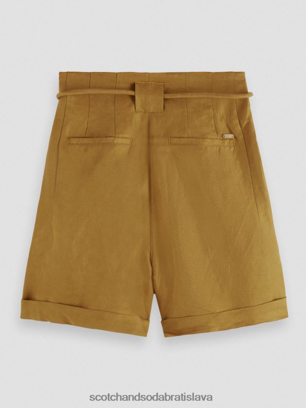 ženy oblečenie kokosová škrupina Scotch & Soda vysoké šortky v mini dĺžke 4ZV00D232