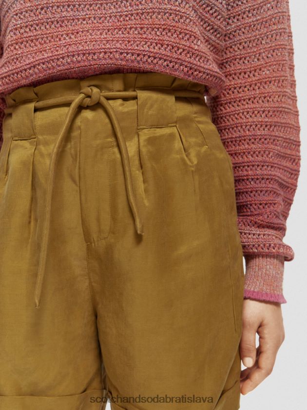 ženy oblečenie kokosová škrupina Scotch & Soda vysoké šortky v mini dĺžke 4ZV00D232