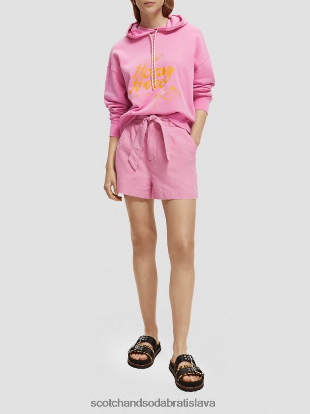 ženy oblečenie orchidea ružová Scotch & Soda vysoké šortky strednej dĺžky 4ZV00D239