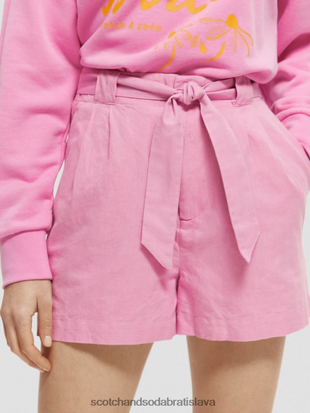 ženy oblečenie orchidea ružová Scotch & Soda vysoké šortky strednej dĺžky 4ZV00D239