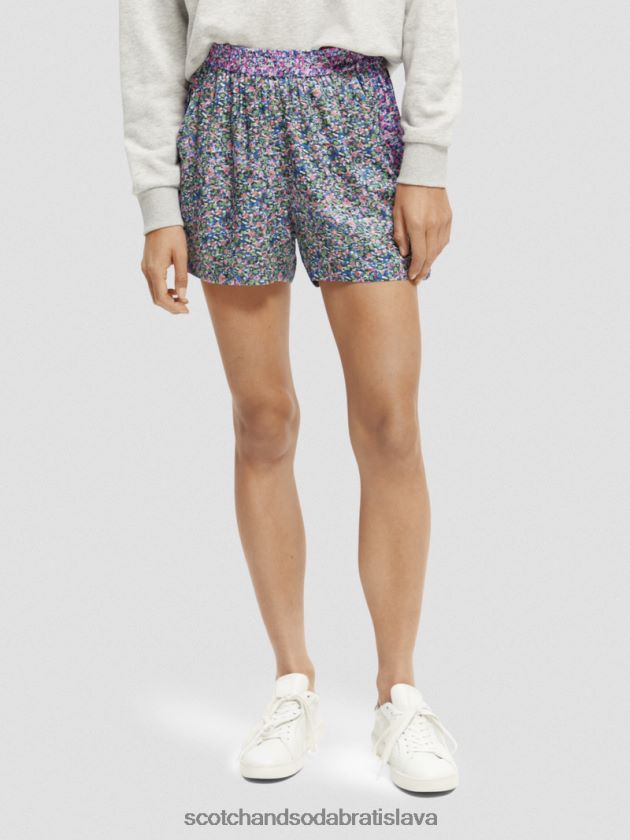 ženy oblečenie rozária fialová Scotch & Soda šortky so širokými nohavicami s potlačou 4ZV00D245