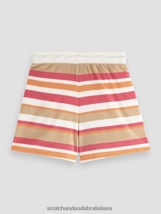 ženy oblečenie vanilková biela Scotch & Soda pásikavé šortky s vysokým pásom 4ZV00D179