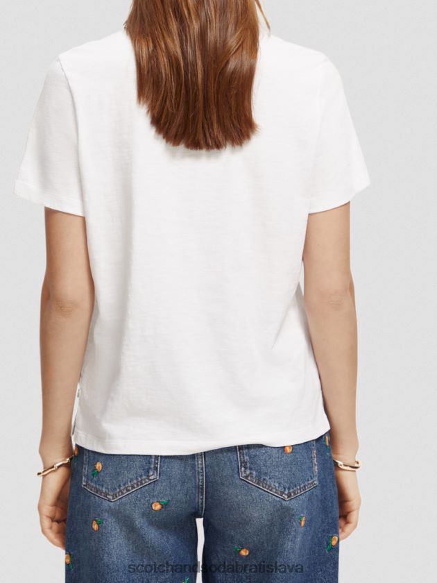 ženy oblečenie biely Scotch & Soda tričko regular fit 4ZV00D103