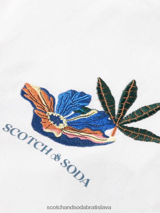 ženy oblečenie biely Scotch & Soda tričko s grafikou voľného strihu 4ZV00D114