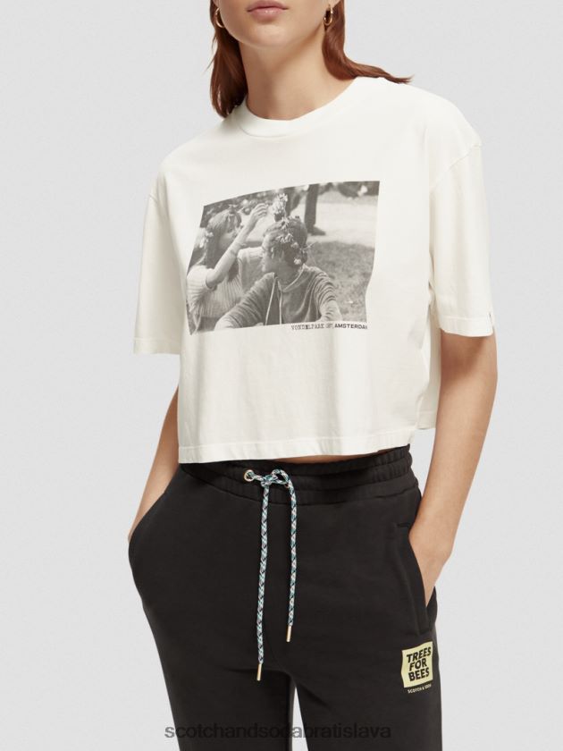 ženy oblečenie combo a Scotch & Soda orezané tričko s fotografiou 4ZV00D112