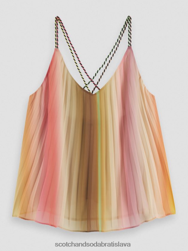 ženy oblečenie dúhové ombre Scotch & Soda nariasené tielko s výstrihom do V 4ZV00D116
