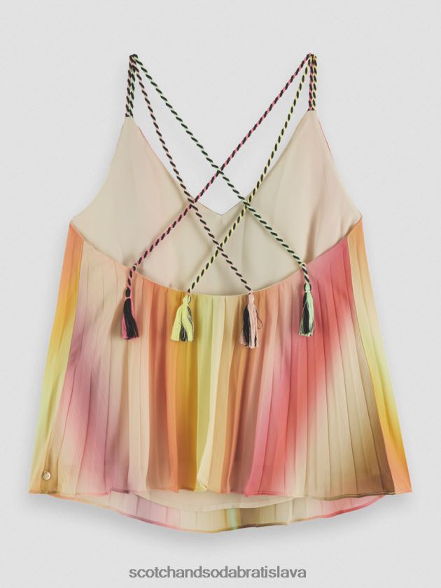 ženy oblečenie dúhové ombre Scotch & Soda nariasené tielko s výstrihom do V 4ZV00D116